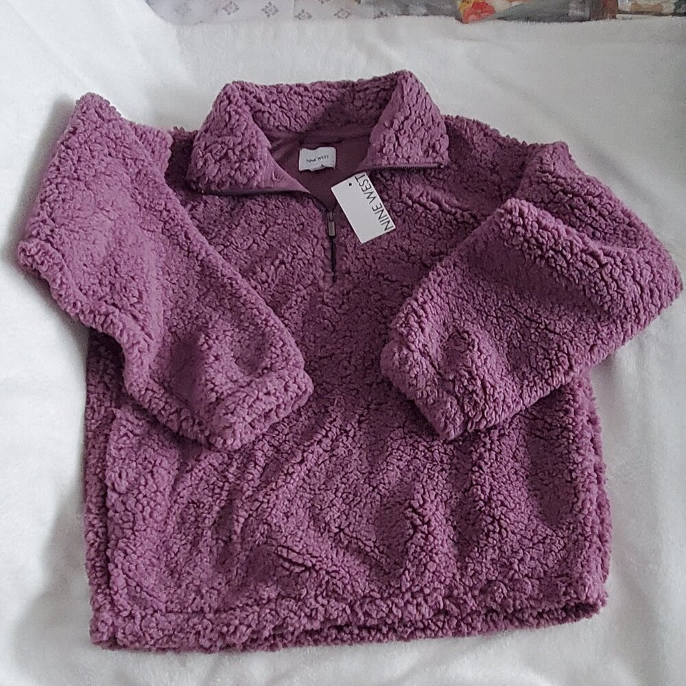 NWT - Nine West 1/4 Zip TEDDY Pullover Size M